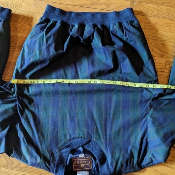 Proquip Medium Green & Blue Plaid Golf Pullover V-Neck Sweater - Picture 8 of 10